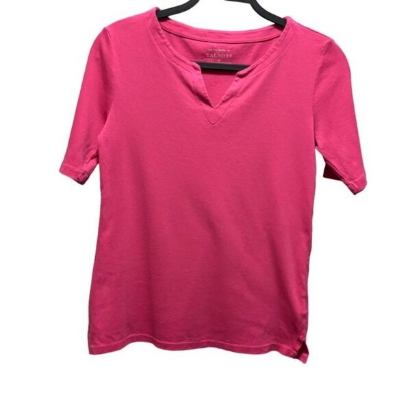 The Talbots Tee Women's V-Neck Size XS Pink 100% Pima Cotton - Picture 1 of 8